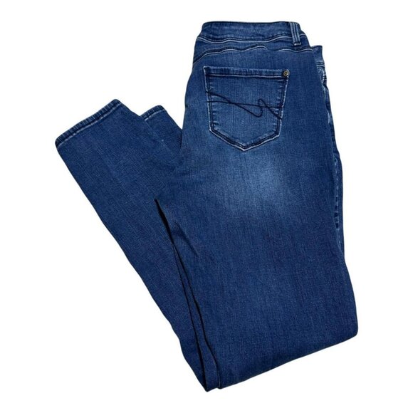 Contemporary Denim Straight Leg Dark Wash Jean Pants Women’s 12‎ - Picture 1 of 5